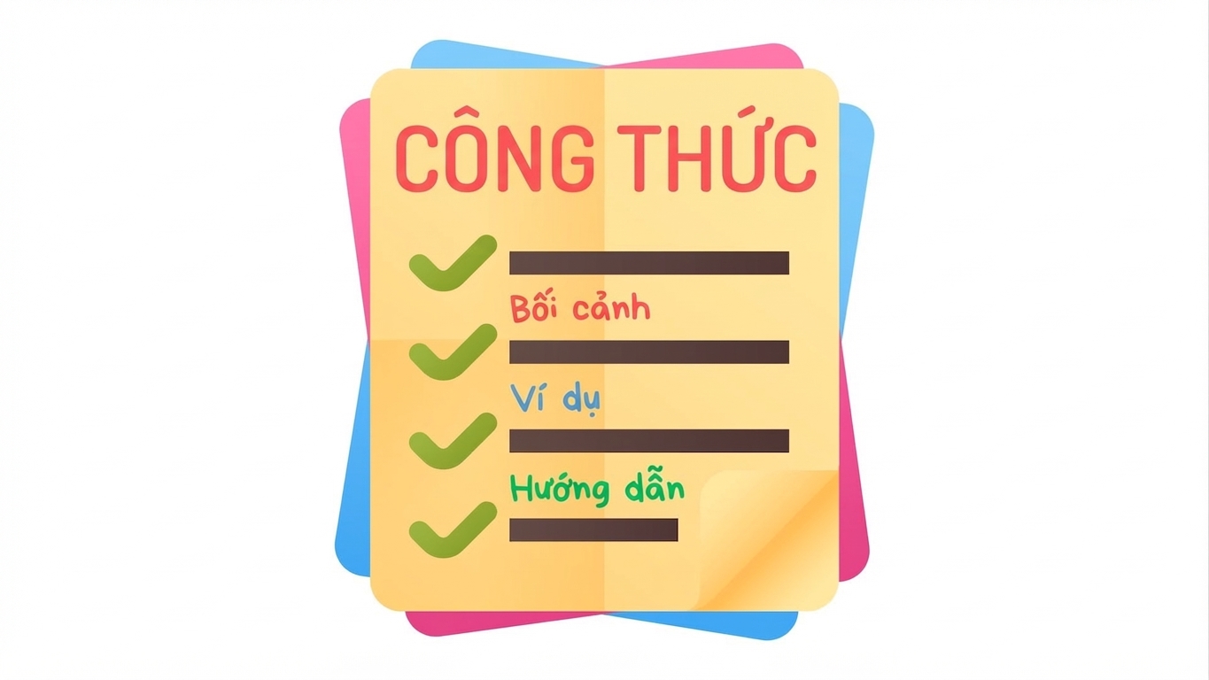 Một mẫu prompt với chỗ trống cho biến đầu vào.