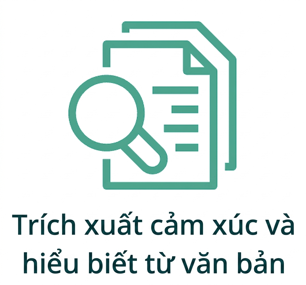 Biểu tượng đại diện trích xuất cảm xúc từ văn bản.