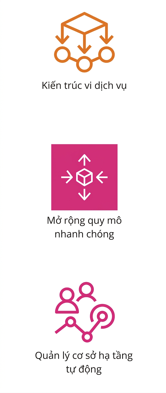 Biểu tượng quản trị hạ tầng tự động.