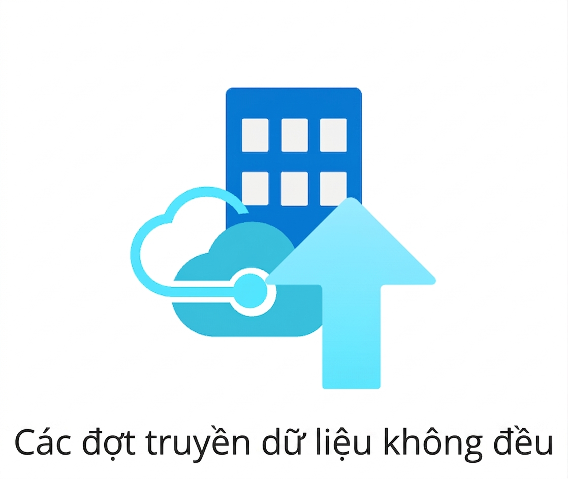 Biểu tượng dữ liệu bùng nổ không đều.