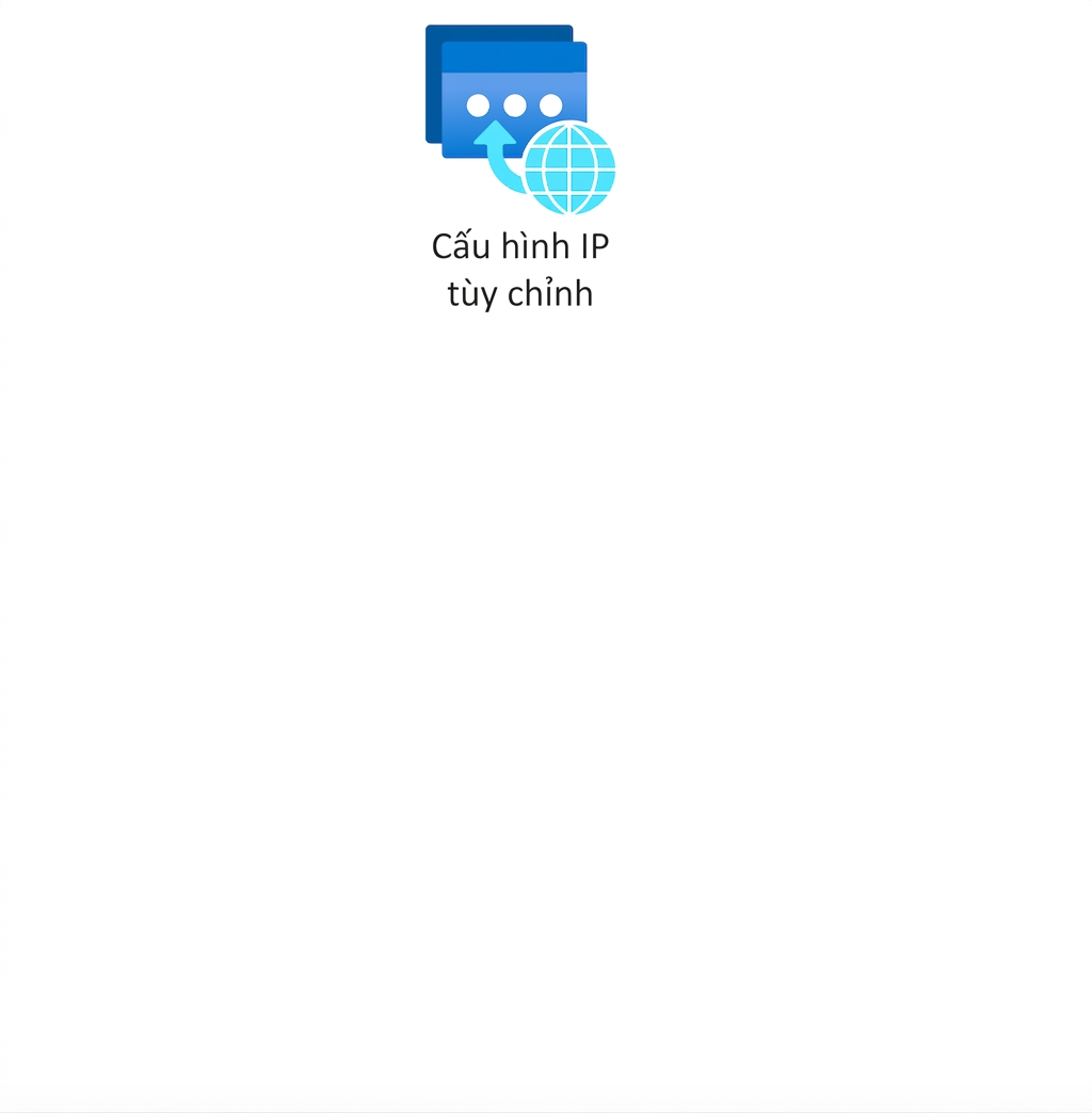 Biểu tượng hiển thị cấu hình IP tùy chỉnh.