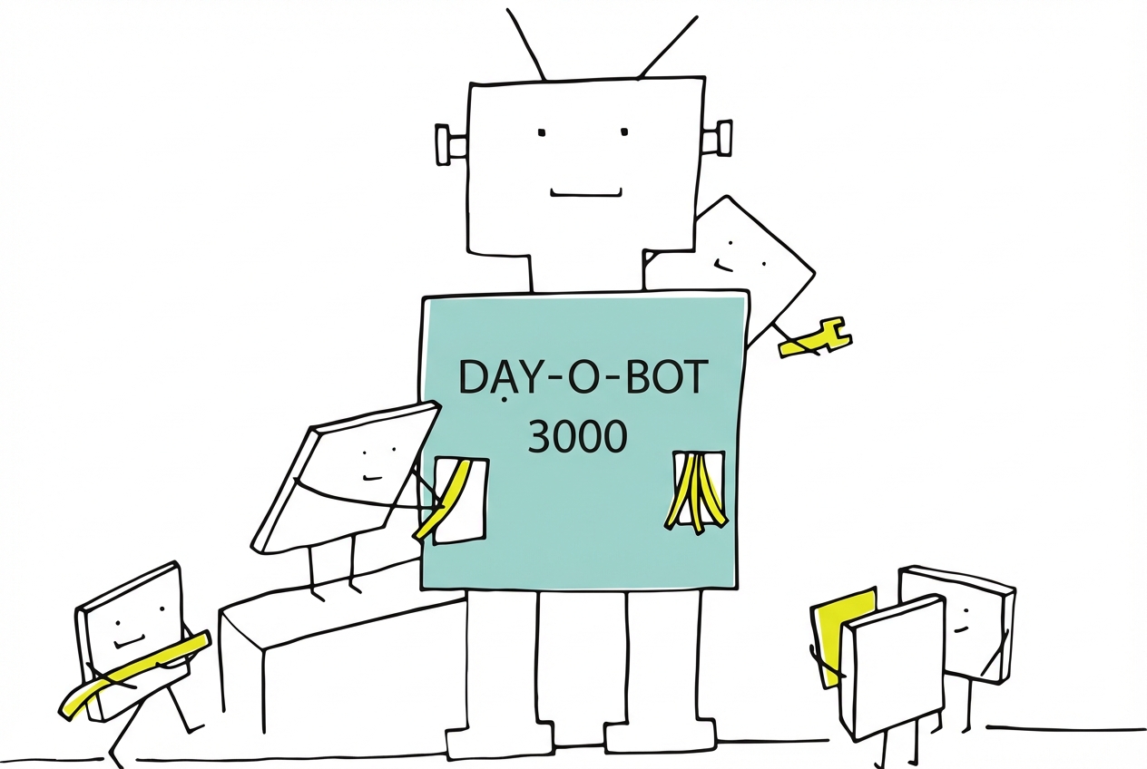 Hình vui: các nhân vật hoạt hình xây robot cỡ lớn