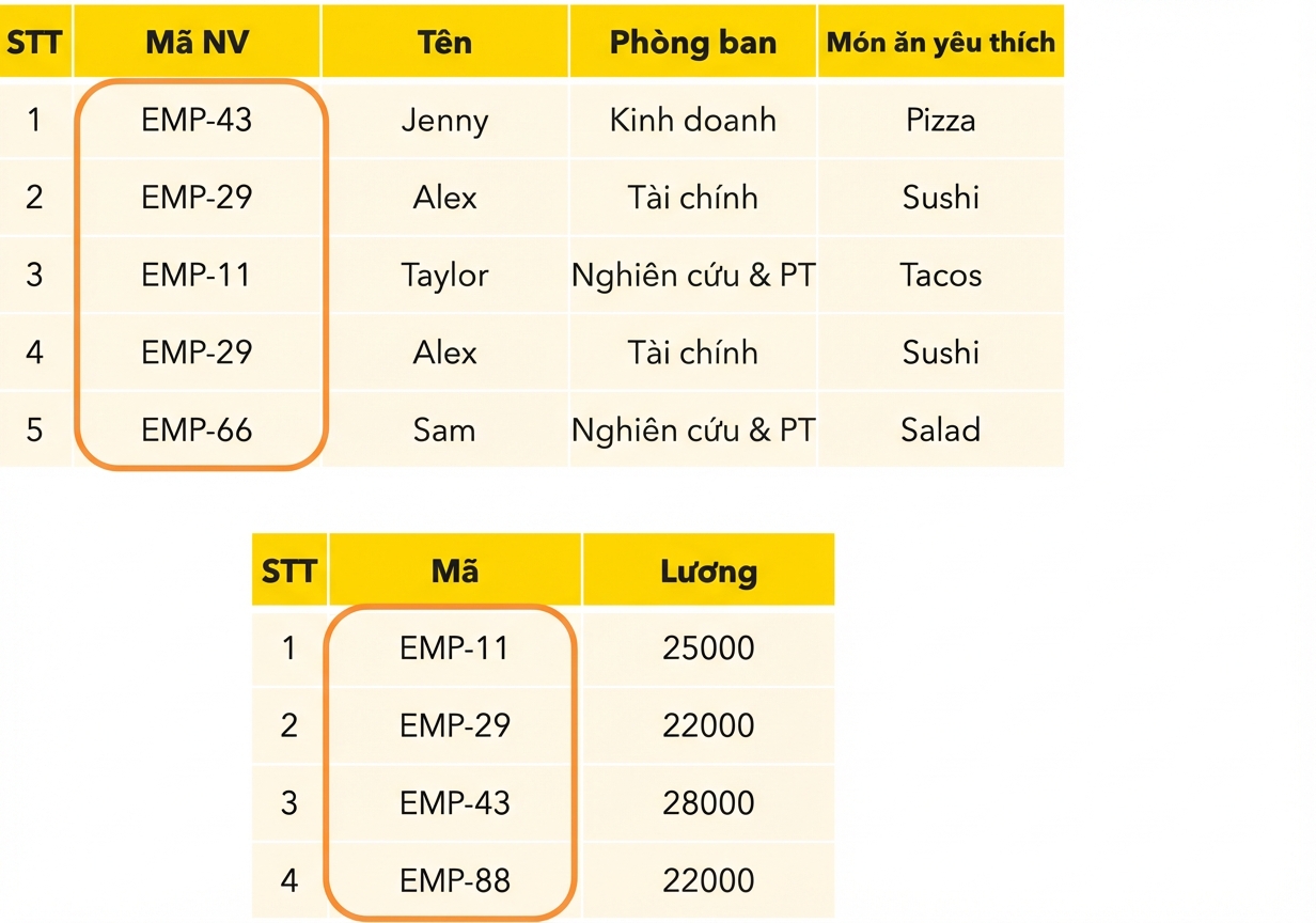 Tô sáng ID nhân viên
