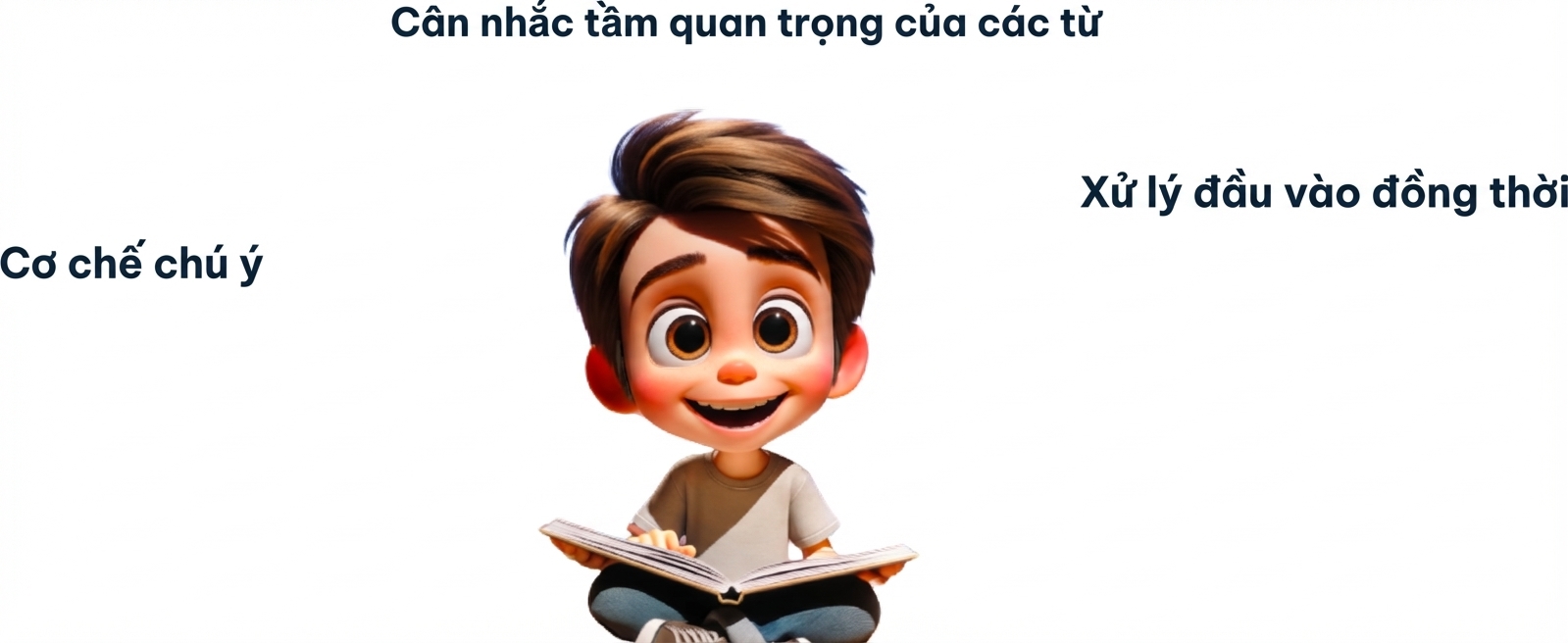 Minh họa một cậu bé đọc sách vui vẻ