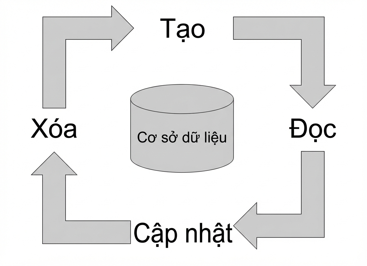 Tạo, Đọc, Cập nhật và Xóa quanh một cơ sở dữ liệu
