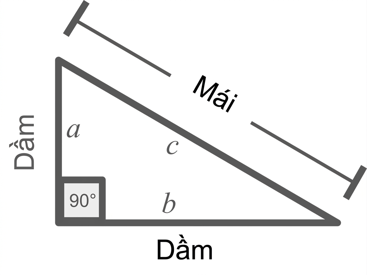 Roof beam calculation diagram