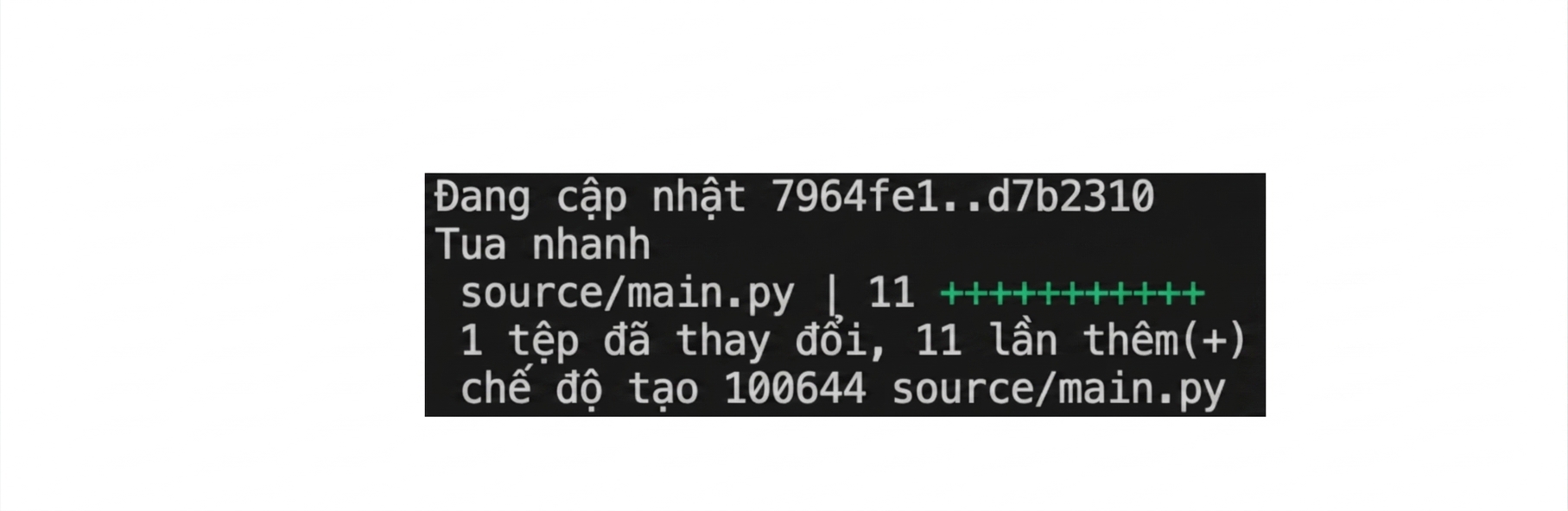 Kết quả của lệnh git merge