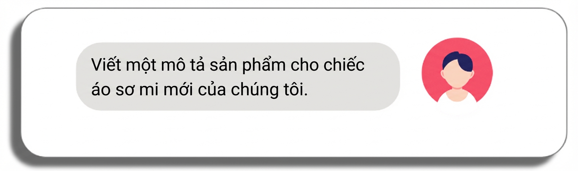 Viết mô tả sản phẩm cho áo sơ mi mới với các từ product description, new, write và shirt được tô sáng