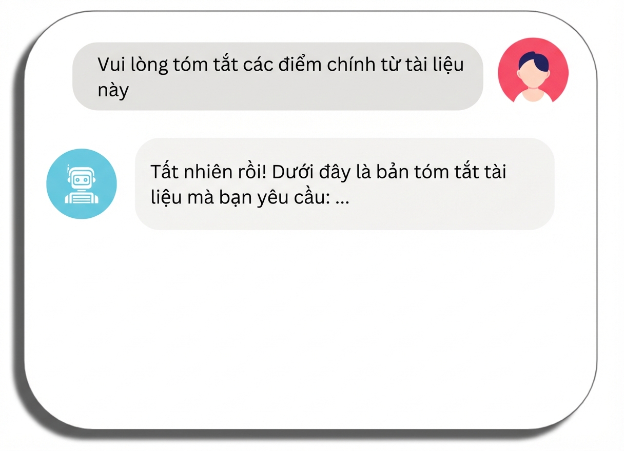 Chatbot đồng ý thực hiện tác vụ