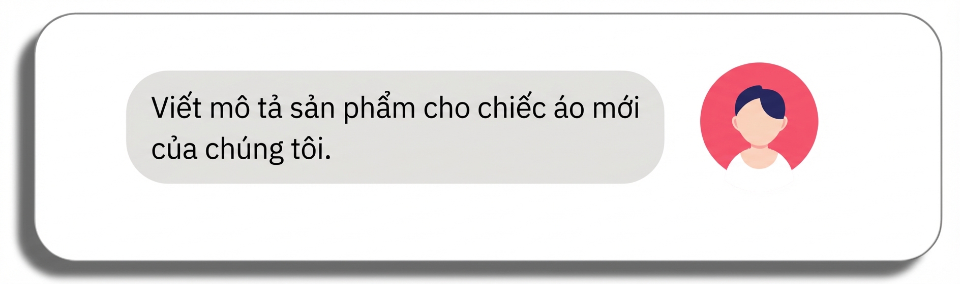 Viết mô tả sản phẩm cho áo sơ mi mới của chúng ta