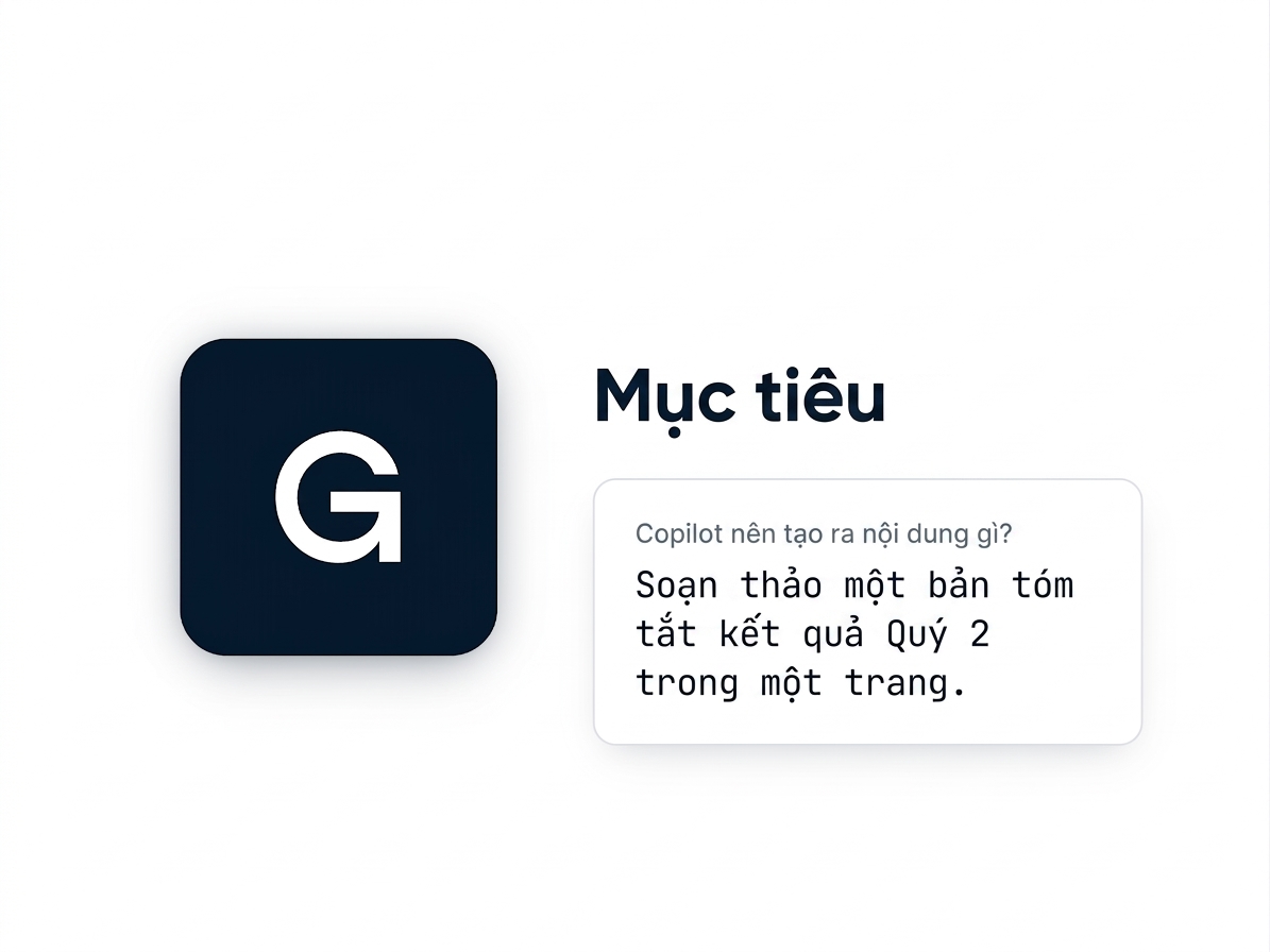 Ô Goal trong khung GCSE kèm ví dụ lời nhắc ngắn