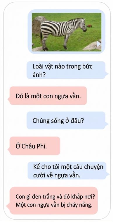 Ví dụ đa phương thức của LLM dùng dữ liệu văn bản và hình ảnh