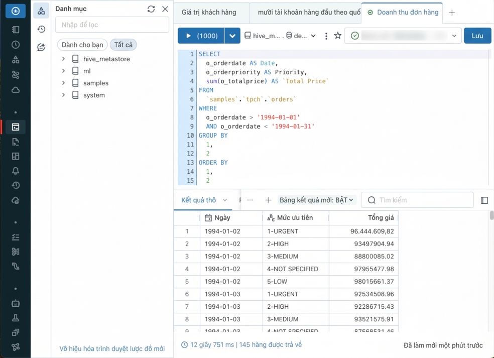 Trình soạn thảo SQL