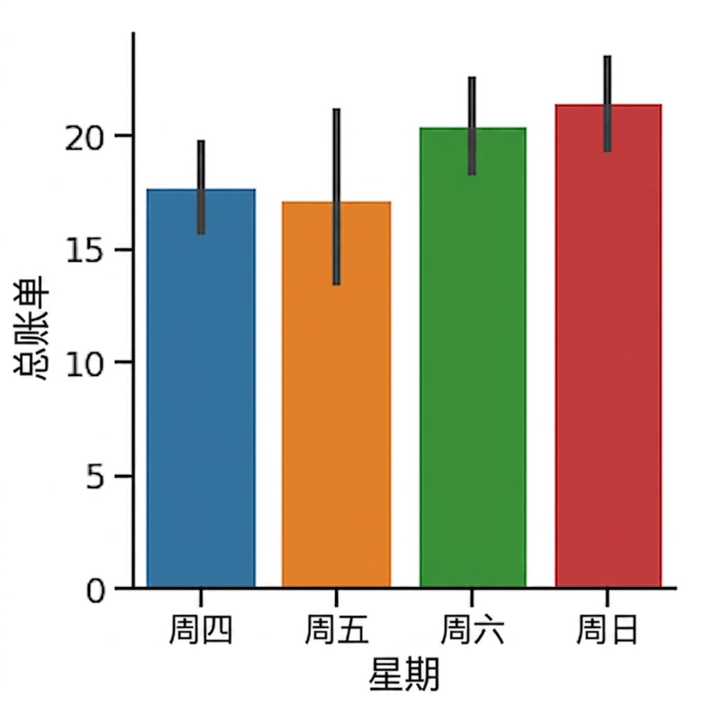 各天平均账单的条形图