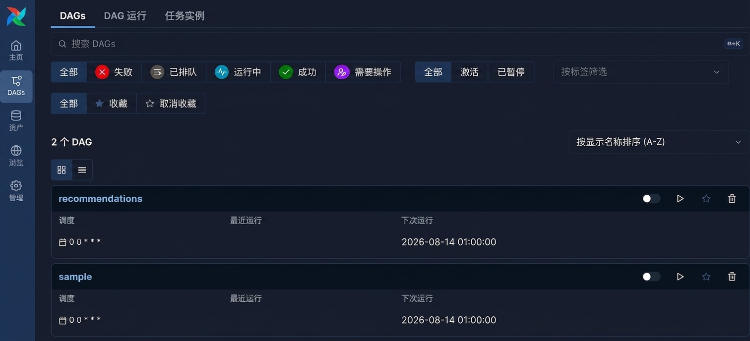 Airflow 界面截图