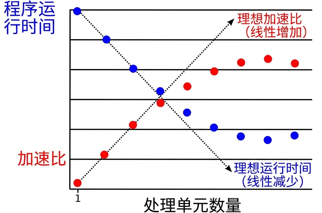 显示并行减速的图
