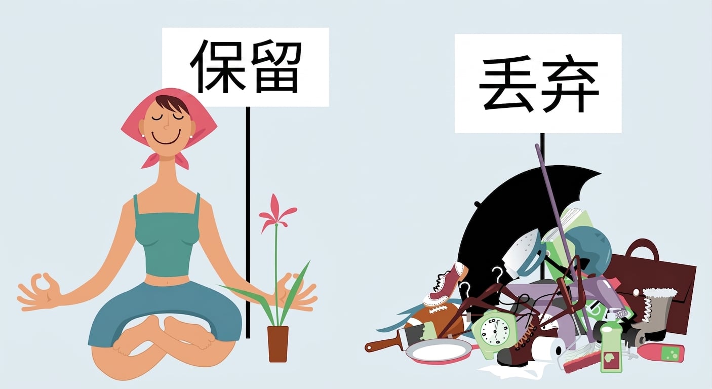 整理后神清气爽的女性