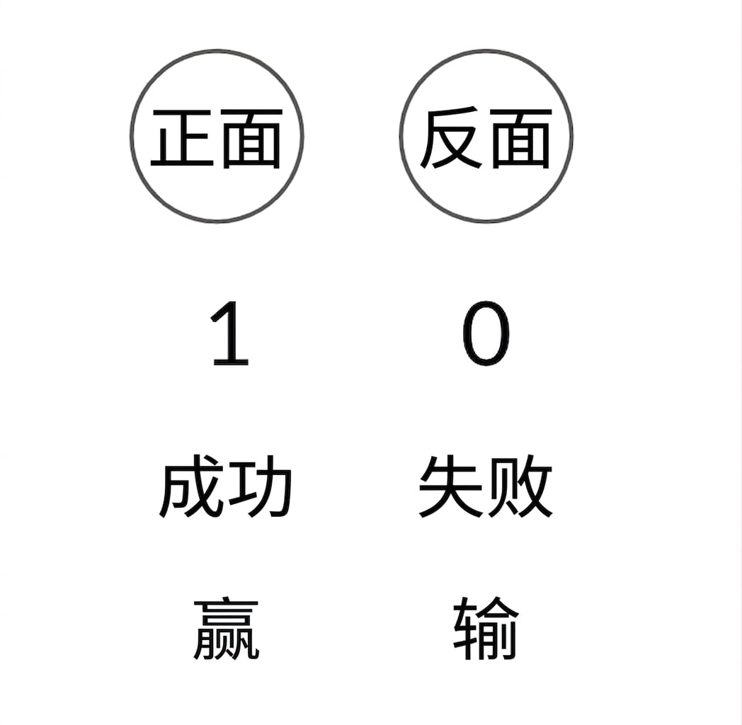 H 与 T、1 与 0、成功与失败、赢与输