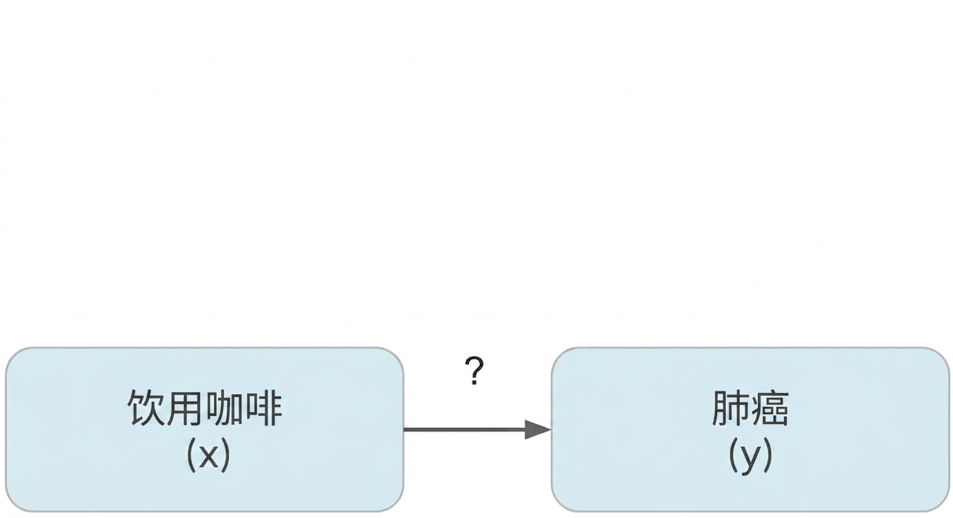 咖啡饮用(x)指向肺癌(y)
