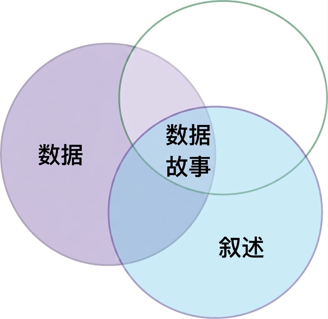 包含 data 和 narrative 词语的维恩图