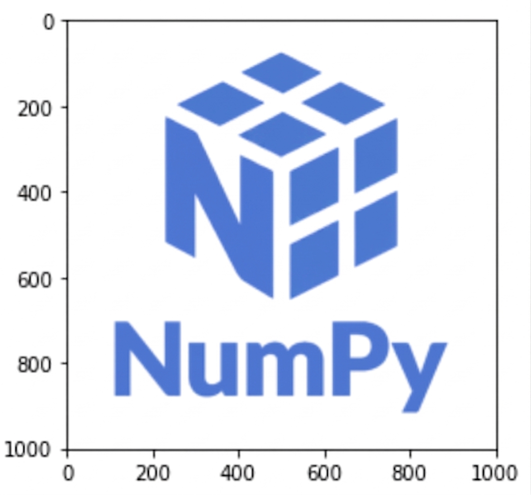 白色背景上的蓝色 NumPy 标志