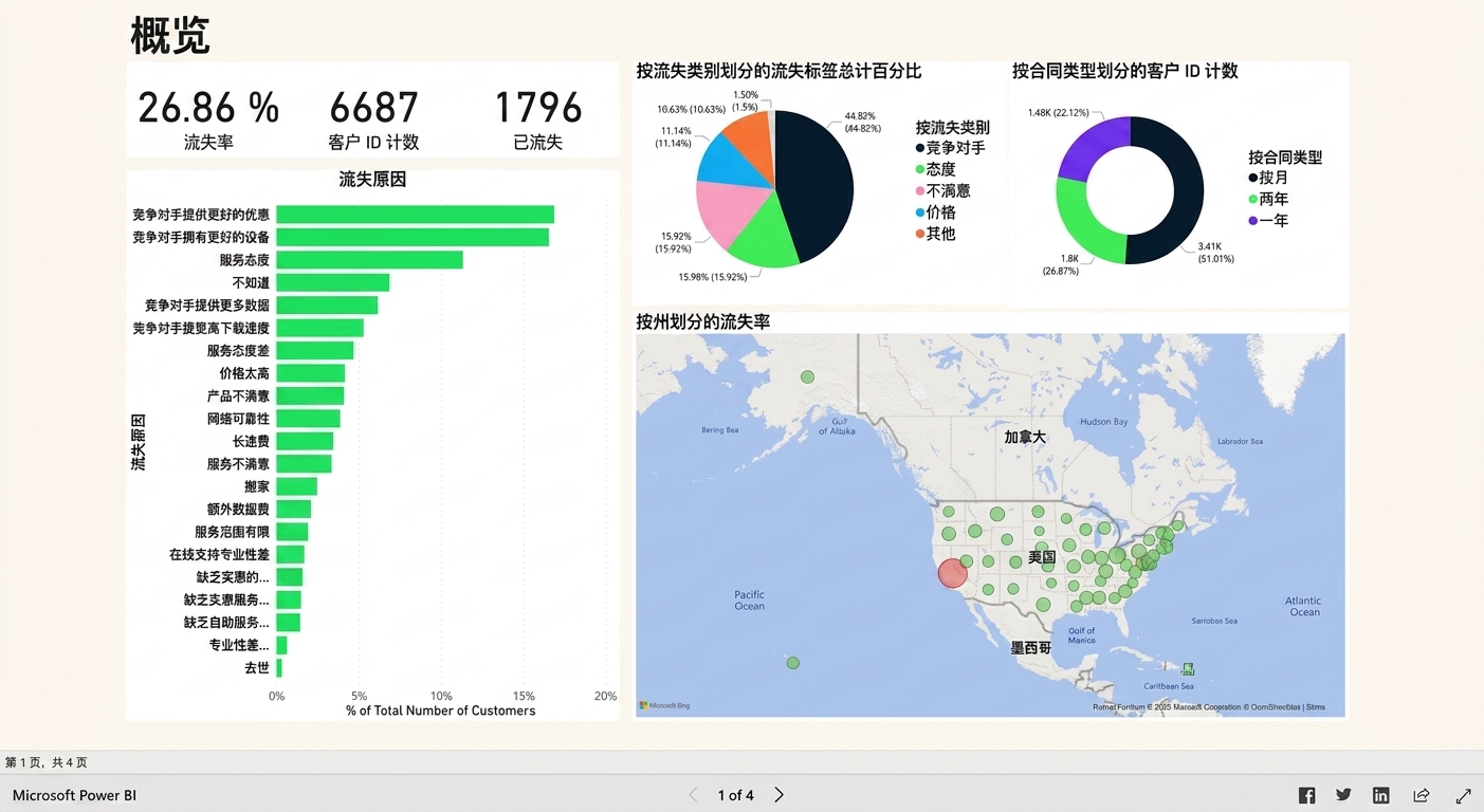 报告的不同页面