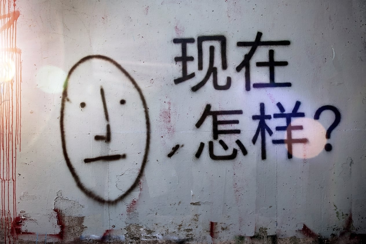 墙上涂鸦写着"接下来怎么办".jpg