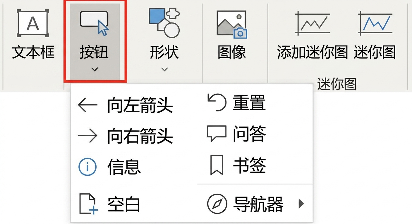 按钮菜单
