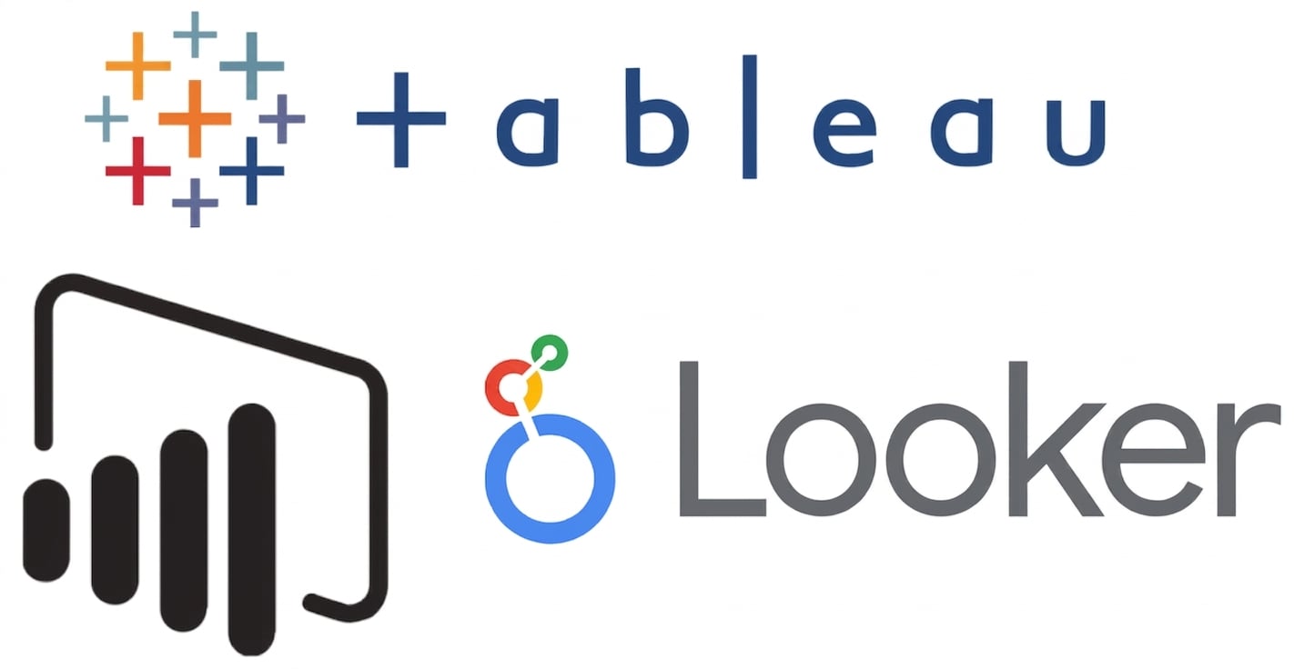 Tableau、Power BI 和 BigQuery 的徽标