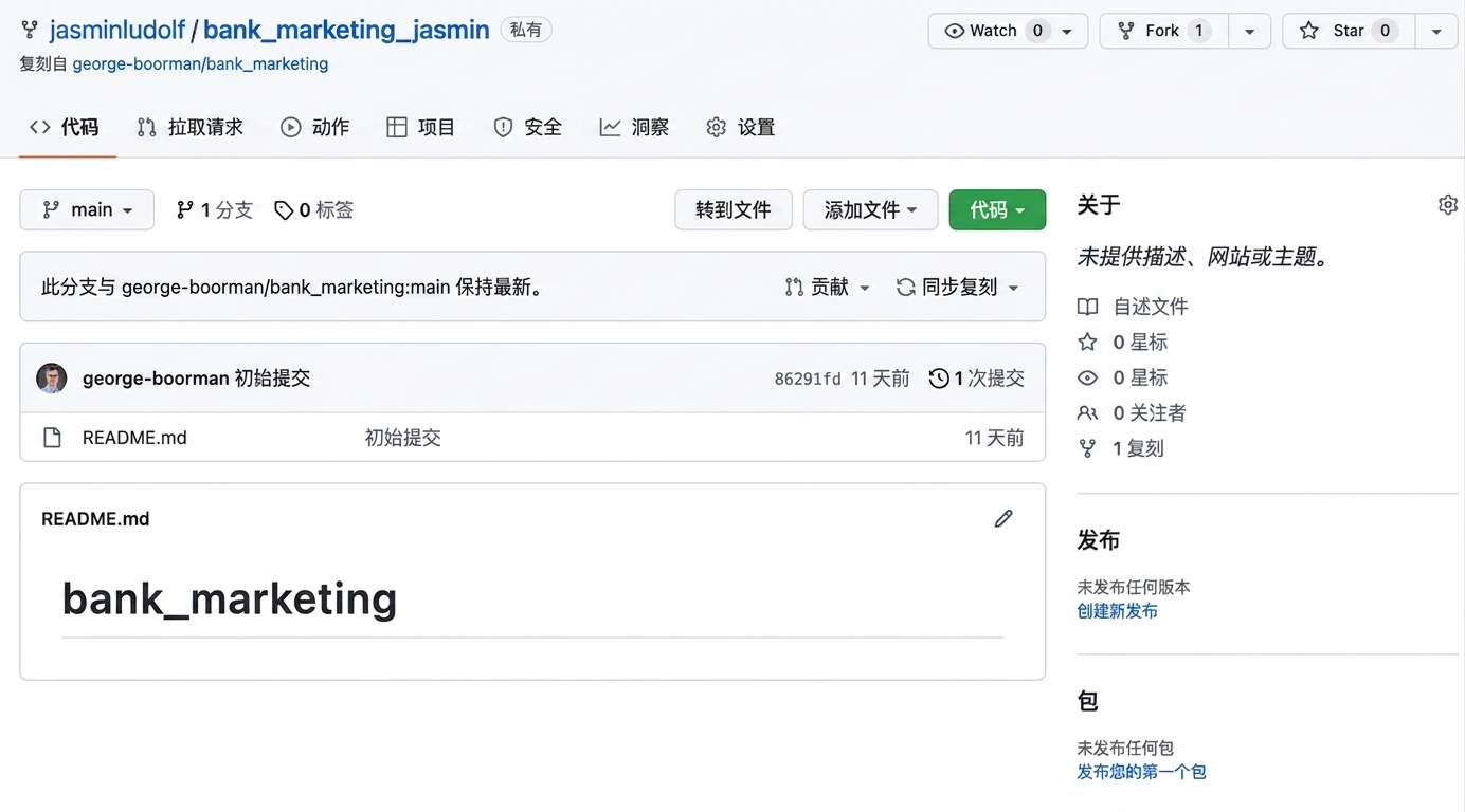 已派生仓库视图