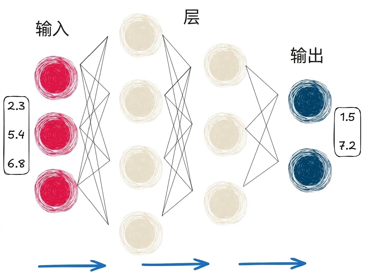 前向传播示意
