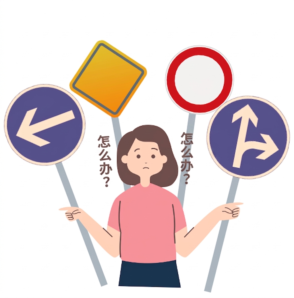 女性在不同路径间做决策。