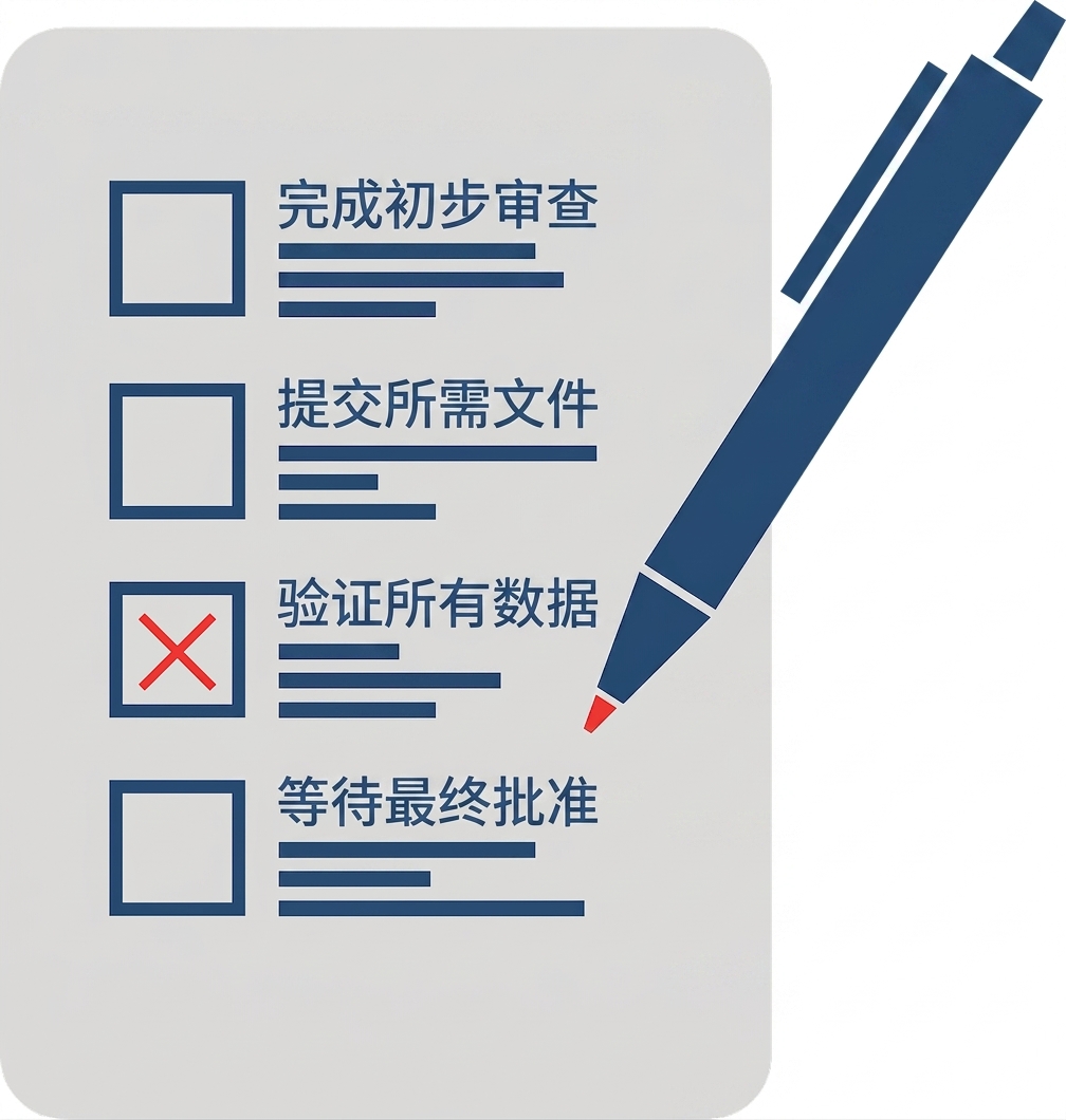 带有钢笔勾选红色复选框的同意书插图。