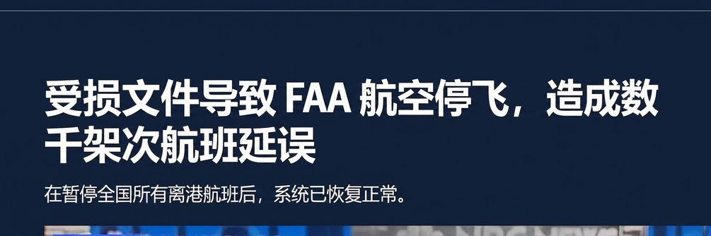 NBC 新闻关于美国航班停飞的报道截图