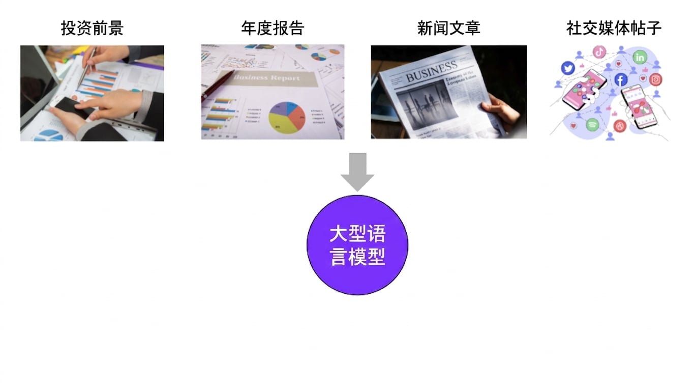 一幅图，展示这些数据如何被大语言模型使用。