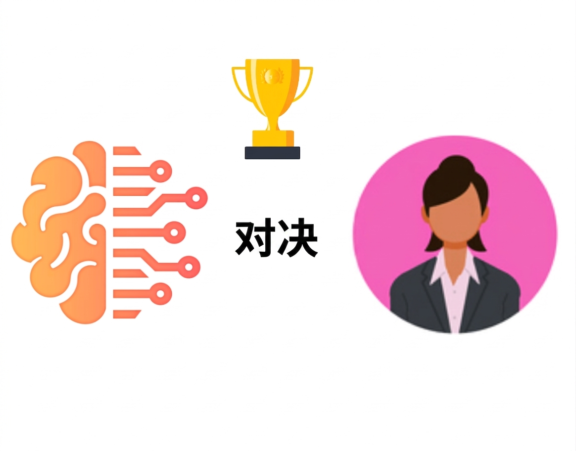 一个AI与人类竞争。