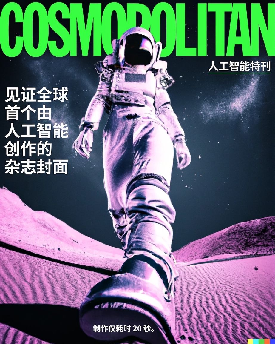 由 AI 生成的女性宇航员版 Cosmopolitan 封面