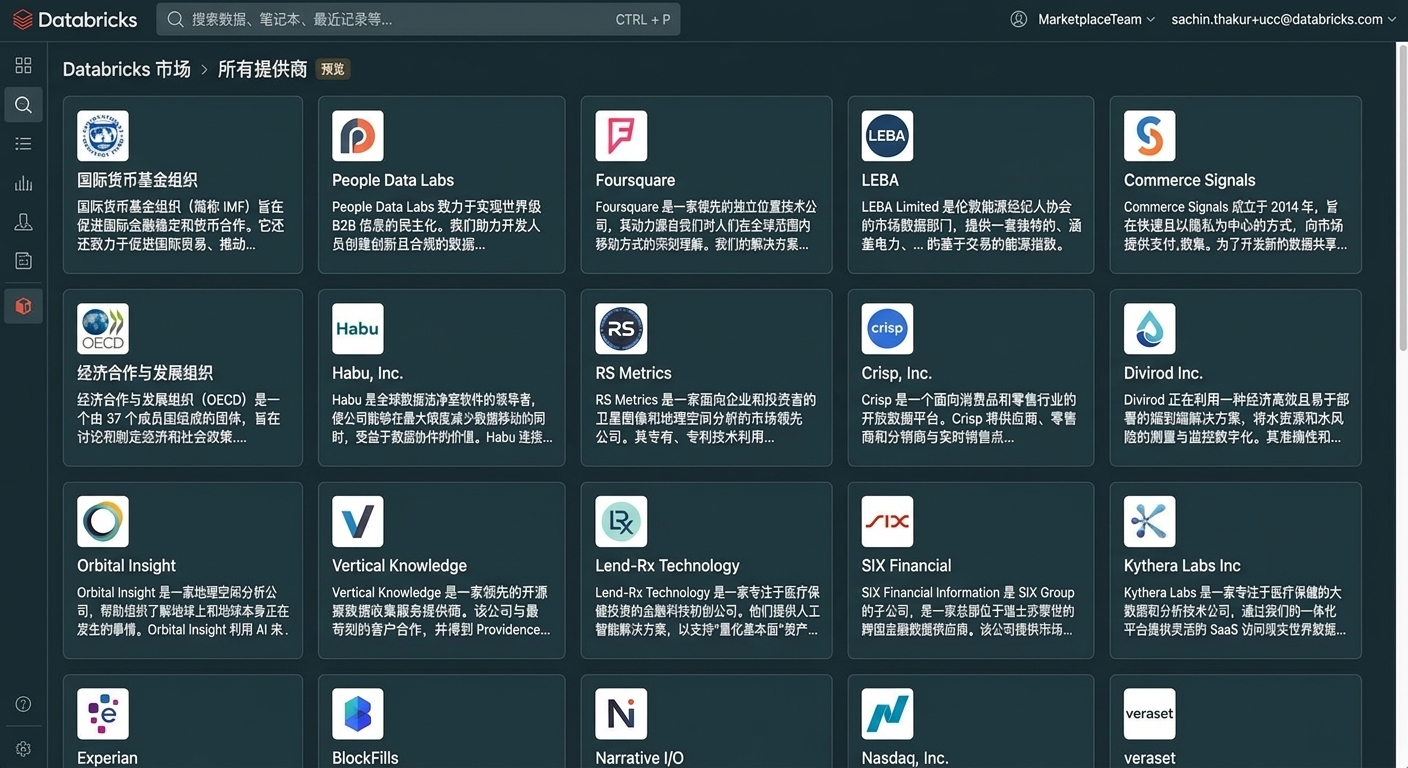 Databricks Marketplace 截图
