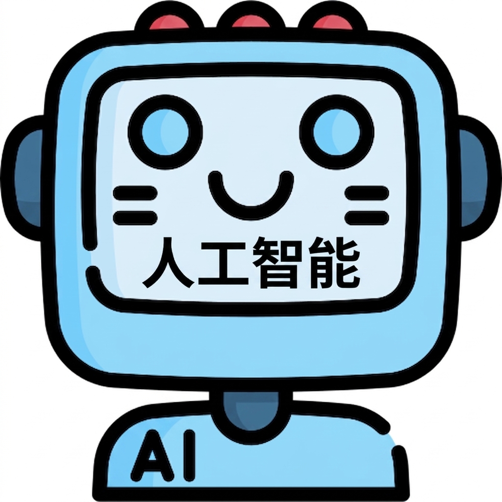 可爱机器人图标。