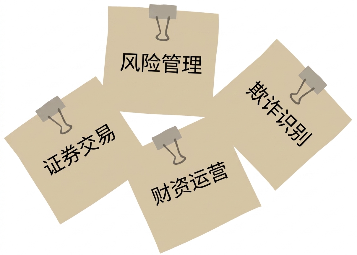 便签展示金融服务业通常如何使用AI。