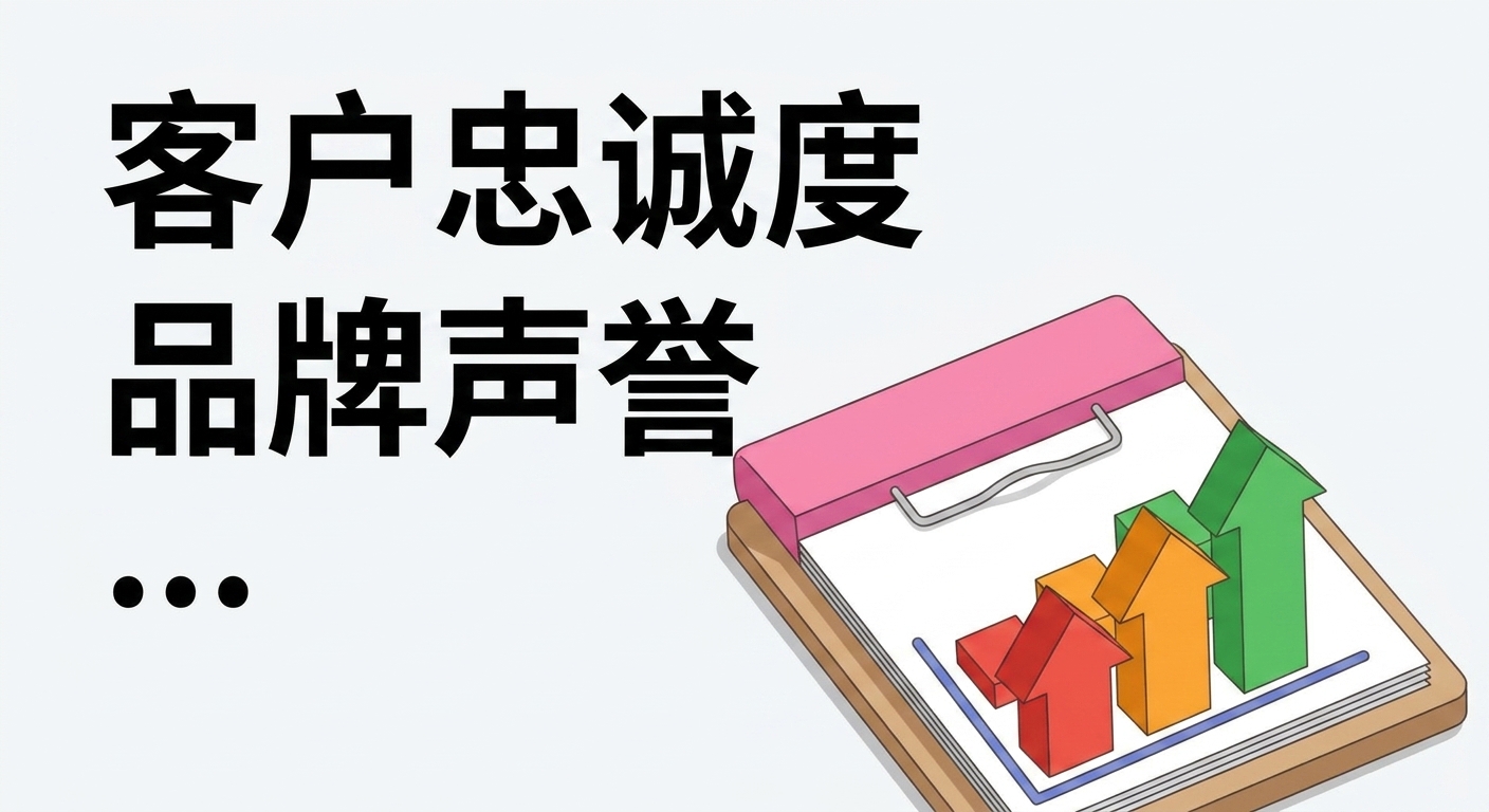 客户忠诚度与品牌声誉上升的示意图。