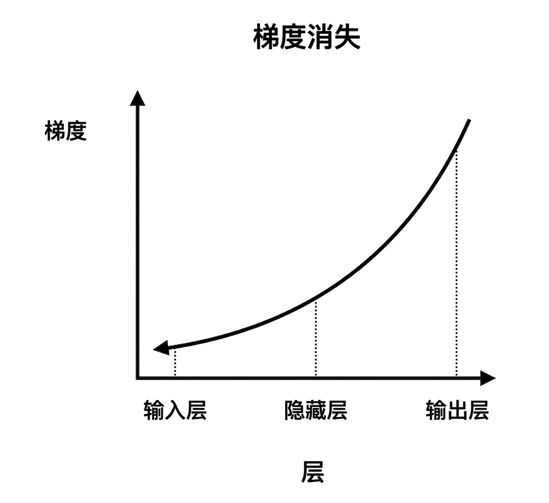 展示梯度大小与层索引关系的图:越早的层梯度越小