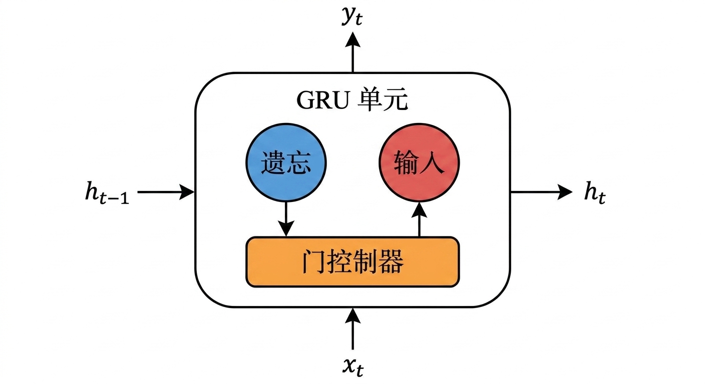 GRU 单元示意图。