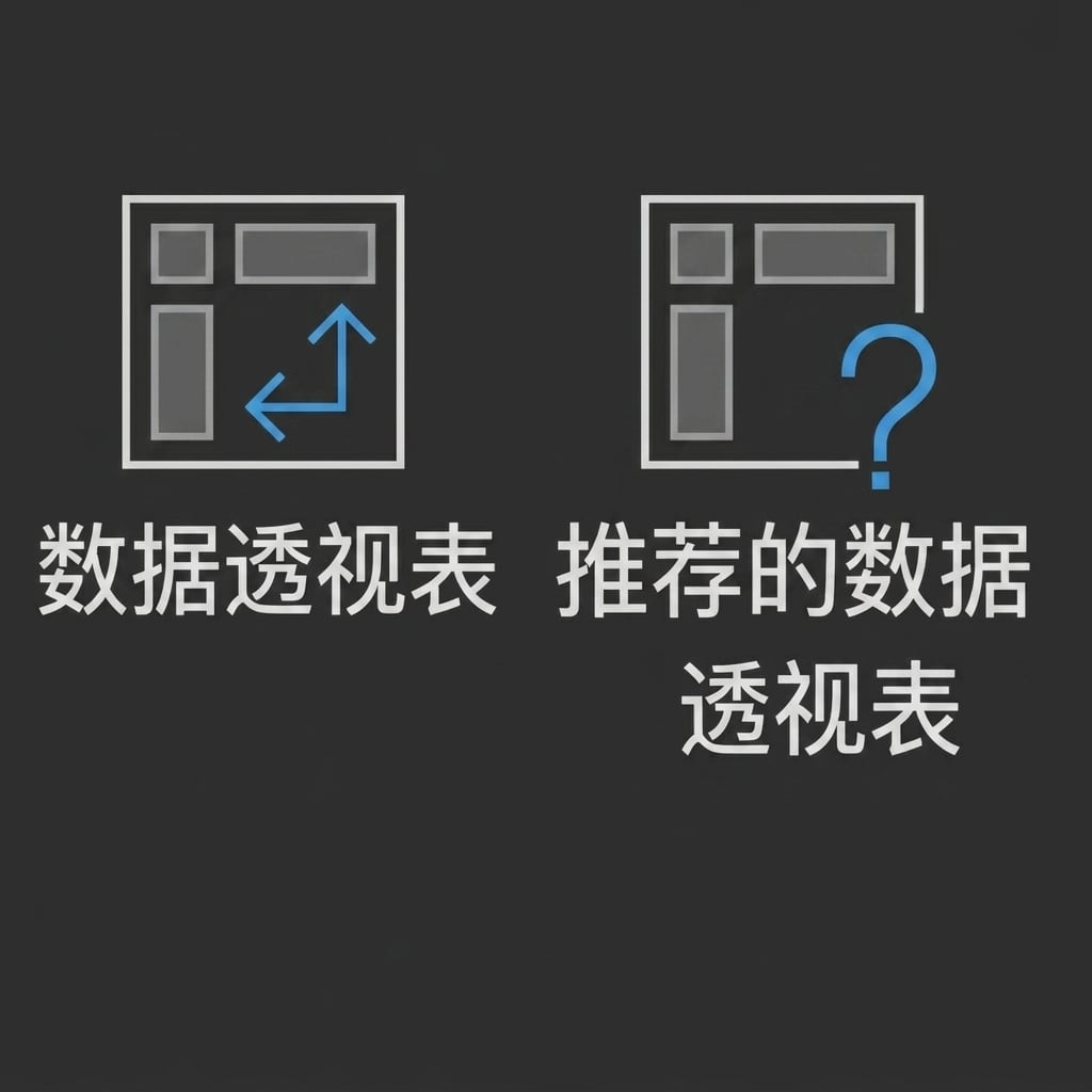 Excel 插入菜单中的两个数据透视表按钮