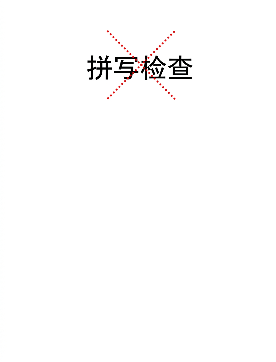 拼写检查。