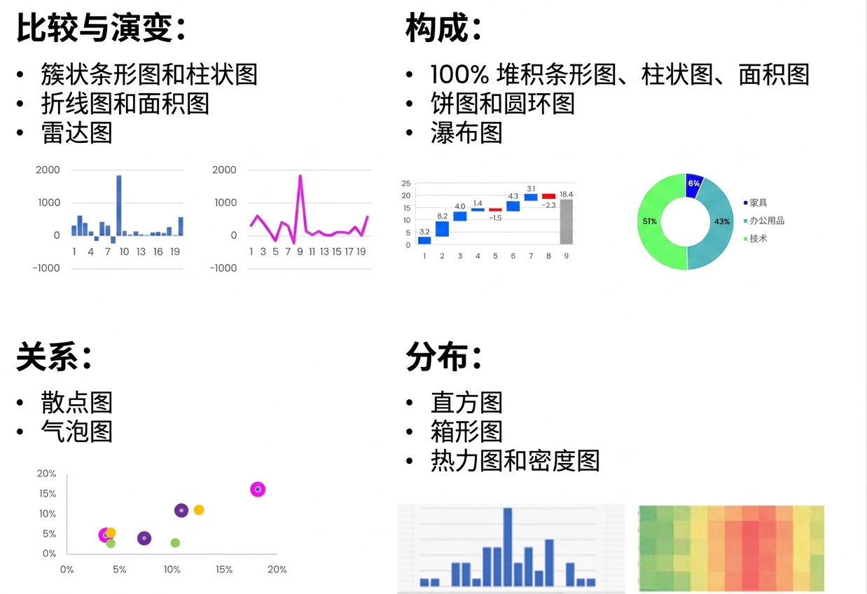 各类图表类型与使用场景