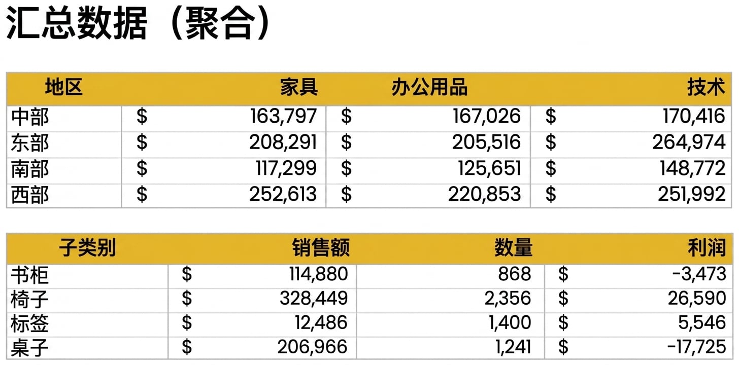 汇总数据集概览