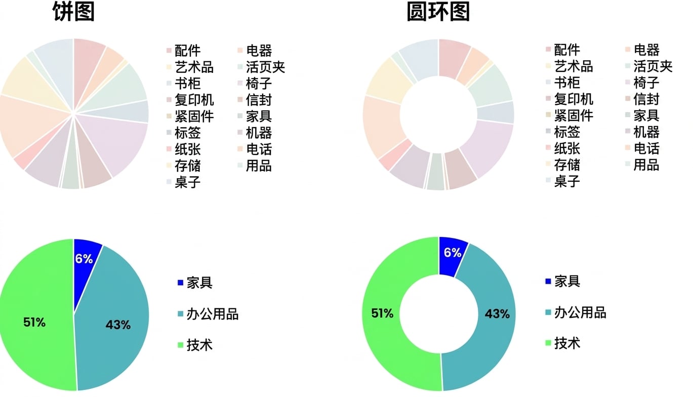 错误的饼图示例