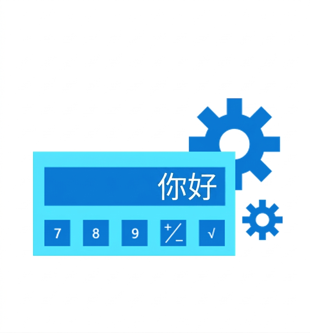 计算器与侧边齿轮的图画