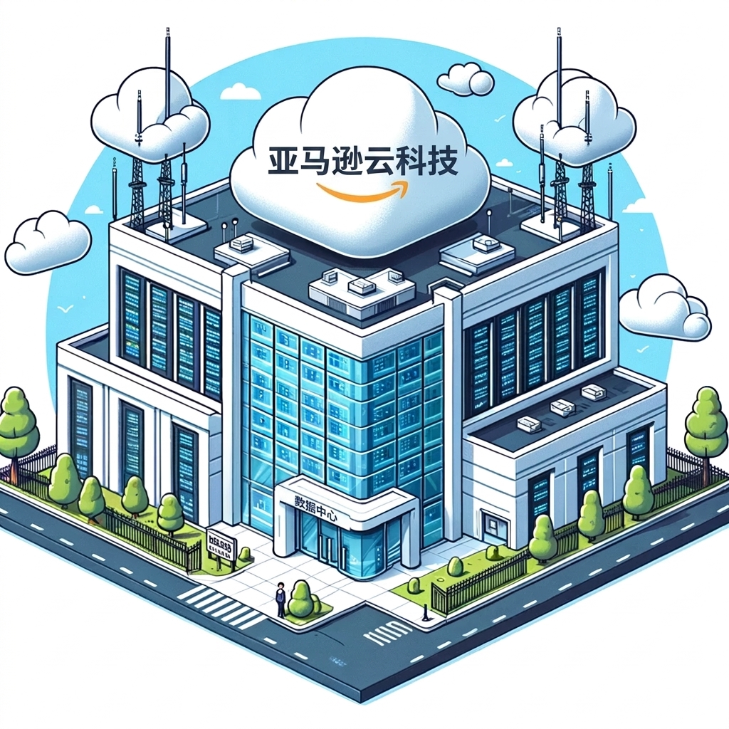 一座 AWS 建筑，云朵漂浮其上